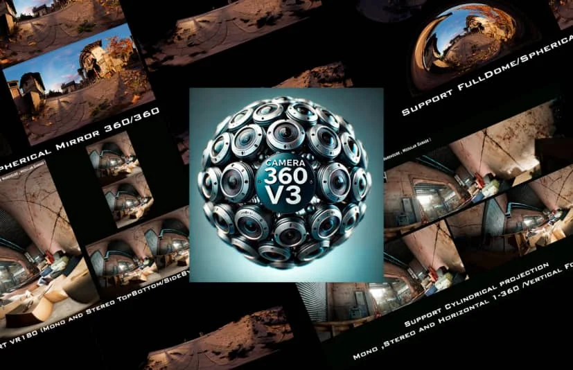 全景实时视频照片渲染相机工具 Camera 360 V3 - CG3DA