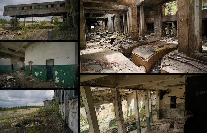 废弃工厂-Abandoned factory inside and outside
