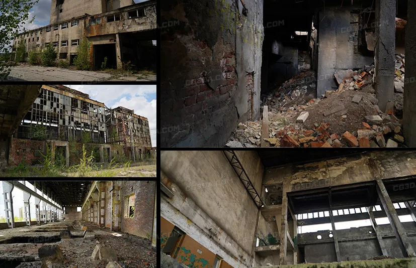 废弃工厂-Abandoned factory inside and outside
