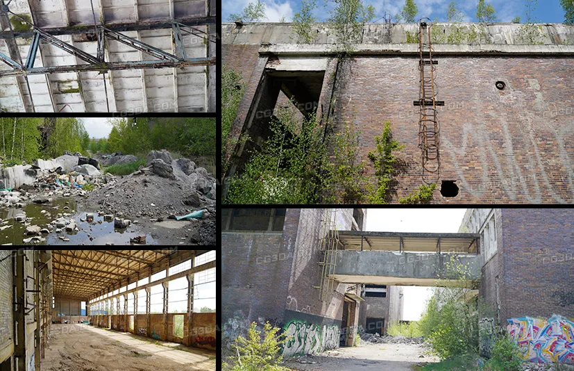 废弃工厂-Abandoned factory inside and outside