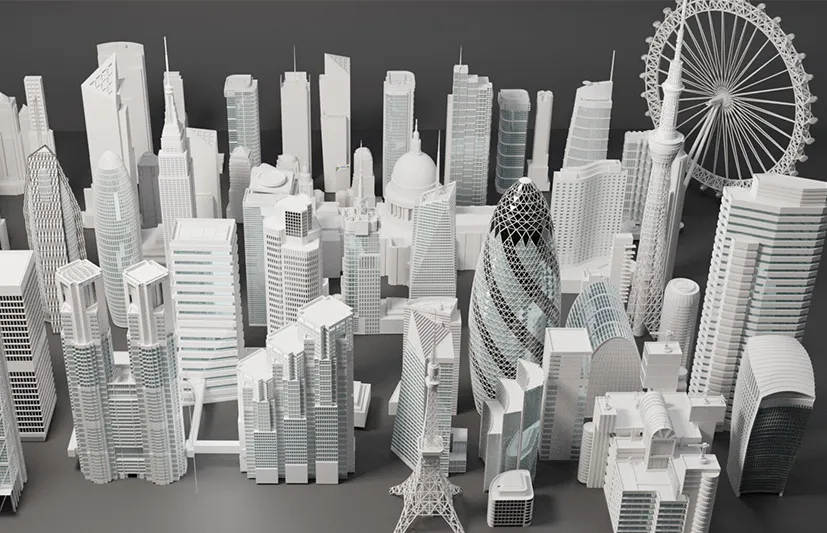 100+ 真实世界高细节摩天大楼和建筑物-100+ Real World High Detailed Skyscrapers and Buildings