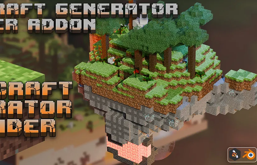 Blender我的世界风格生成器插件 Blocks Generator