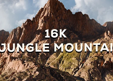 blender高精度黄土高山地形模型带obj格式16k Jungle Mountain