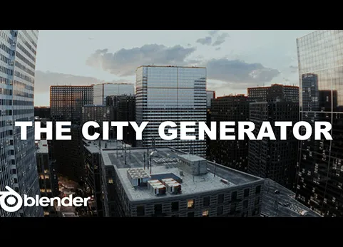 Blender插件 The City Generator 2.4城市生成器交通模拟夜景建筑