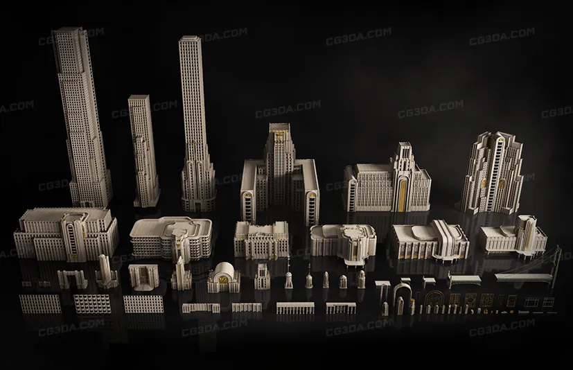 西方装饰摩登风建筑-Art Deco