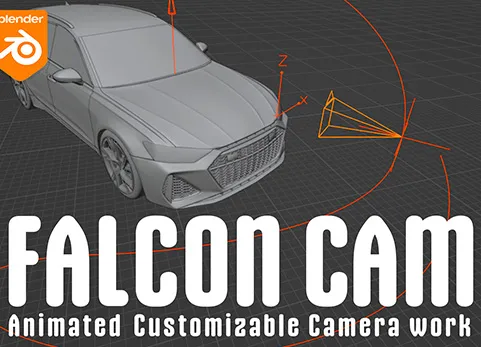 Blender插件 Falconcam 1.0 猎鹰镜头18种运动追踪视角运动相机轨道
