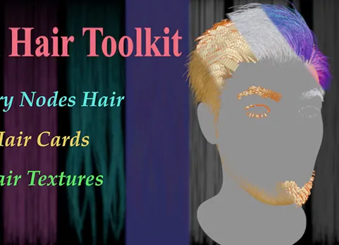 Blender插件 Facial Hair Toolkit v2.1.2 头发资产睫毛眉毛胡须