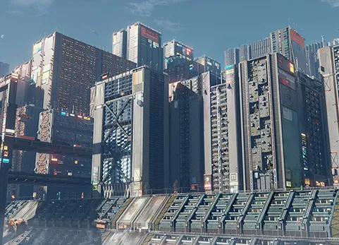 科幻城市 - Sci-fi cityscape kitbash - residential