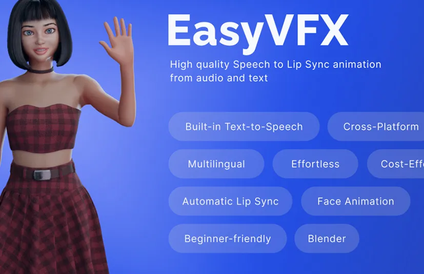blender唇形同步插件 EasyVFX Lip Sync plugin v1.0.0
