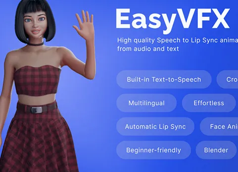 blender唇形同步插件 EasyVFX Lip Sync plugin v1.0.0