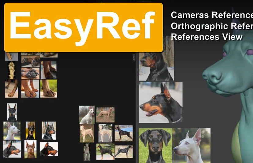 Blender插件 EasyRef 0.23 易参考图轻松导入图片相机镜头视图