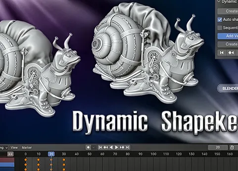 blender插件 dynamic shapekeys v1.1.5 快速创建动画顶点组网格