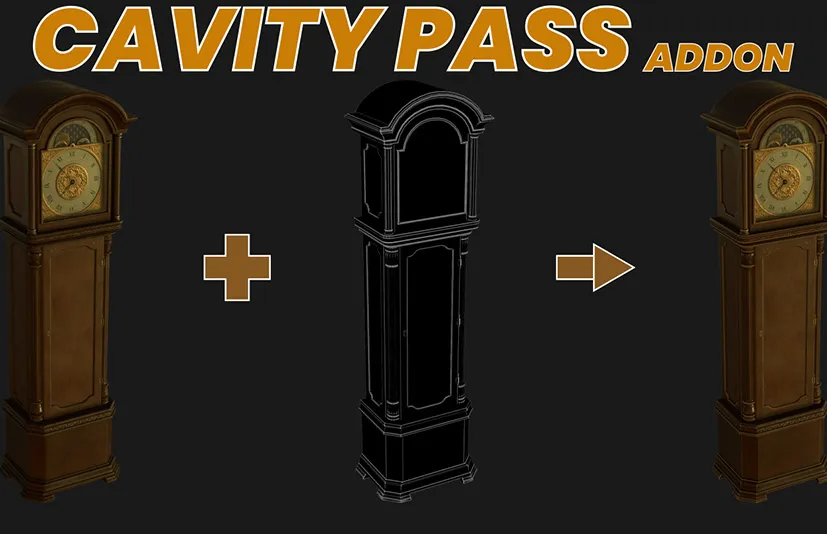 blender边缘通道插件 - Cavity Pass v1.2