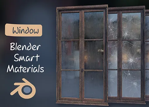 Blender智能材质 窗口 程序化水滴 Blender Smart Materials Window Procedural Water Drops