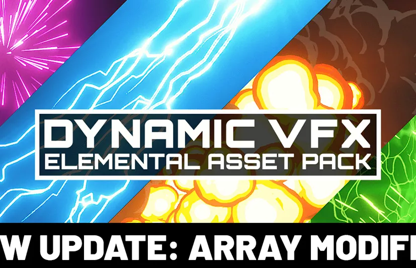 Blender Dynamic VFX 2.1 动漫风格资产火焰闪电龙卷风雨雪天气