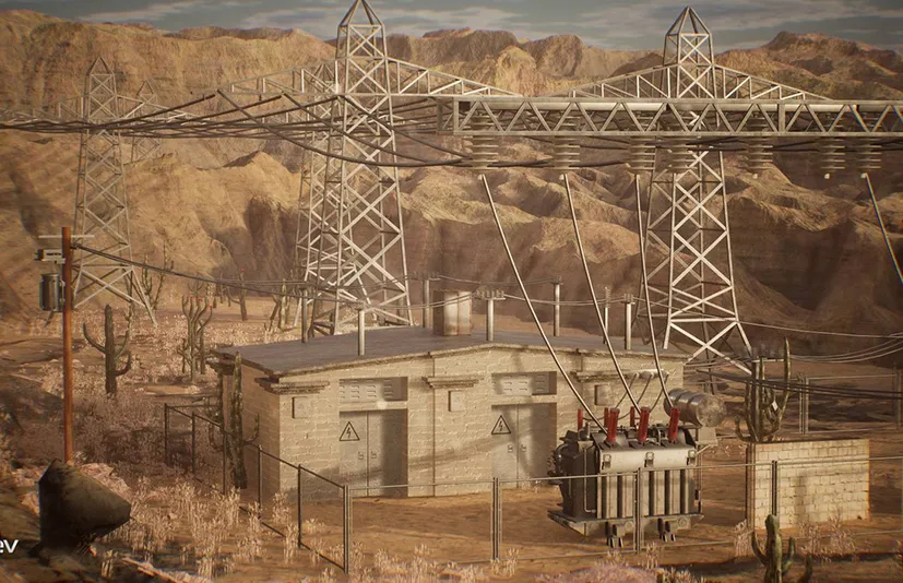 沙漠变电站场景 Electrical Substation 34 Assets