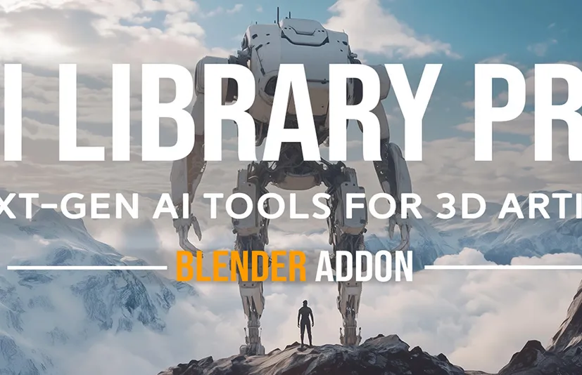 Blender插件 AI建模文字转模型图片大数据 Blender Ai Library Pro