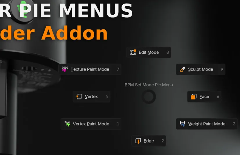 blender插件 Better Pie Menus 0.2.0 智能饼状菜单工具合集