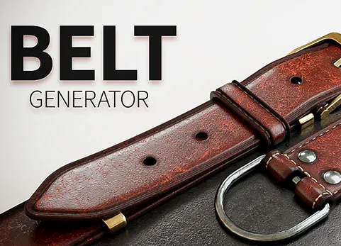 Blender模板 Belt Generator 4.0 腰带生成器皮带定制服装皮革不建模
