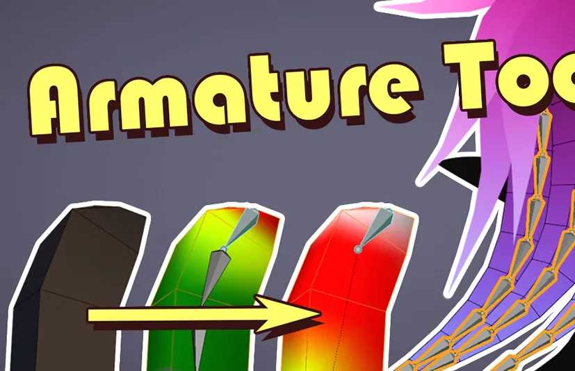 Blender插件 Armature Tools 5.27 骨架工具快速骨骼权重绑定