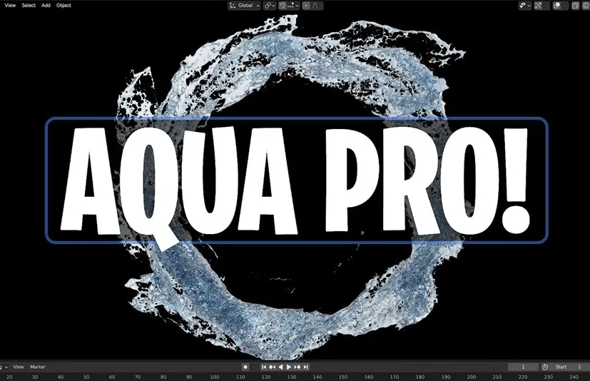 blender预设 Aqua Flow Pro 高级流体动态模拟程序几何节点资产库