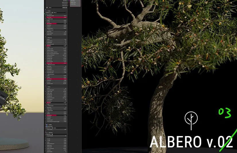 blender基于几何节点的树木生成器 Albero v0.3.1