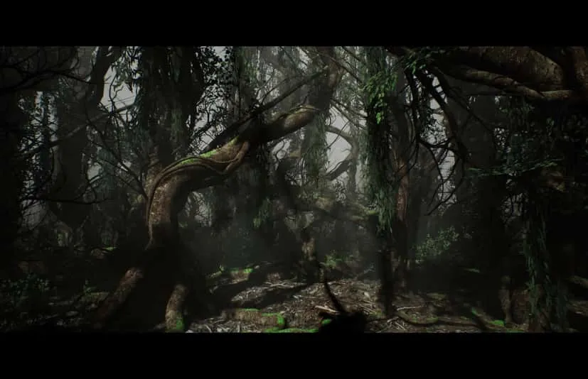 扭曲缠绕树木暗黑藤蔓场景 Twine Trees