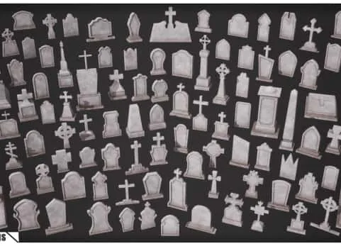 风格化墓碑包 Stylized Gravestones Pack