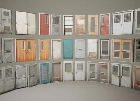 门 - Buildings VOL.8 - Commercial Doors (Nanite & Low Poly)