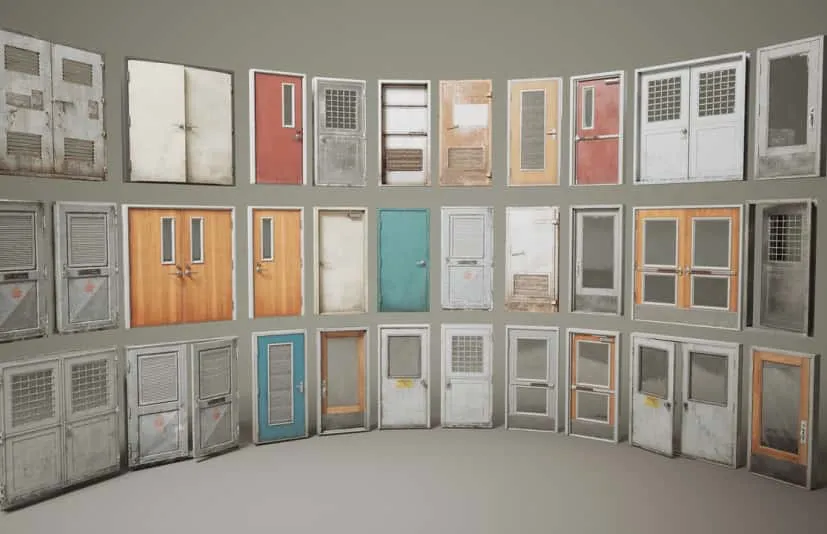 门 - Buildings VOL.8 - Commercial Doors (Nanite & Low Poly)