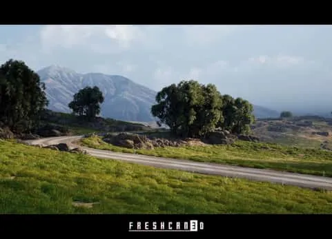 草原生态环境场景 Steppe Environment 4x4km Landscape