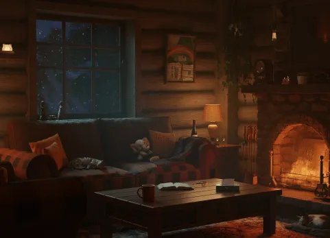 温馨小木屋氛围 Cozy Cabin Ambience — Midnight Gloam