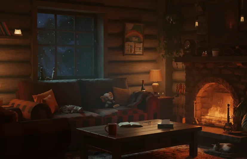 温馨小木屋氛围 Cozy Cabin Ambience — Midnight Gloam