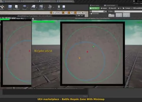 吃鸡大逃杀小地图蓝图 Battle Royale Zone With Minimap