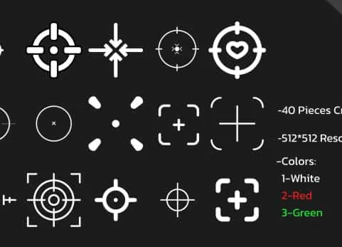 射击游戏界面简单的十字准星包 Simple Crosshairs Pack