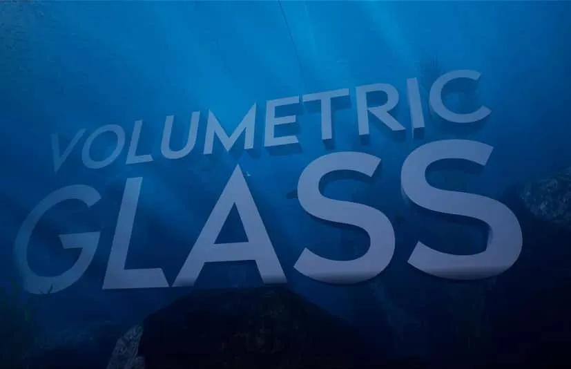 玻璃鱼缸容器体积模拟隧道水下材质 Volumetric Glass