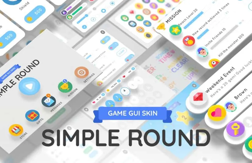 休闲游戏UI界面 GUI - Simple Round