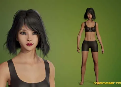 亚洲女孩基础任务角色模型 ASIAN GIRL BASE MESH