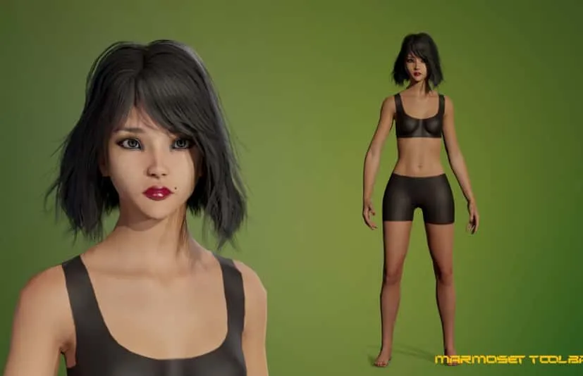 亚洲女孩基础任务角色模型 ASIAN GIRL BASE MESH