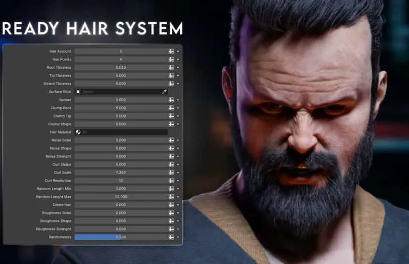 适用于Blender的毛发系统 Blender Ready Hair System