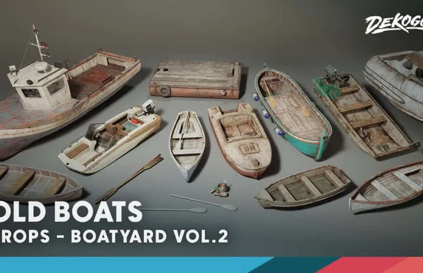 废弃小船模型 - Boatyard VOL.2 - Old Boats (Nanite)
