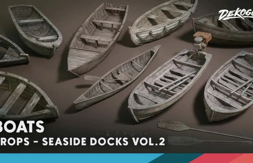 海边码头船只模型Seaside Docks VOL.2 - Boats (Nanite + Low Poly)