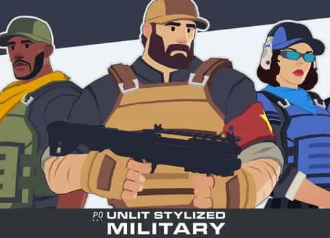 无光照的风格化军事角色 - Unlit Stylized Military Characters