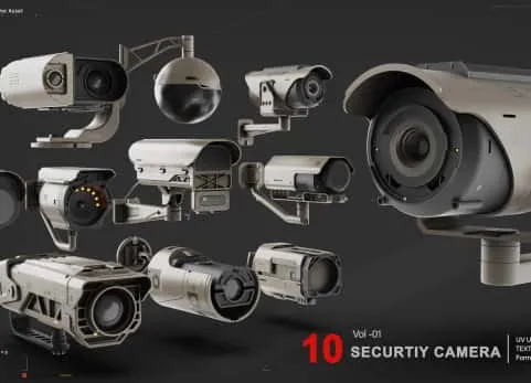 监控摄像头3D模型 - SECURITY CAMERA VOL 01