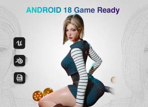 机器人美女模型 - Android 18 DBZ