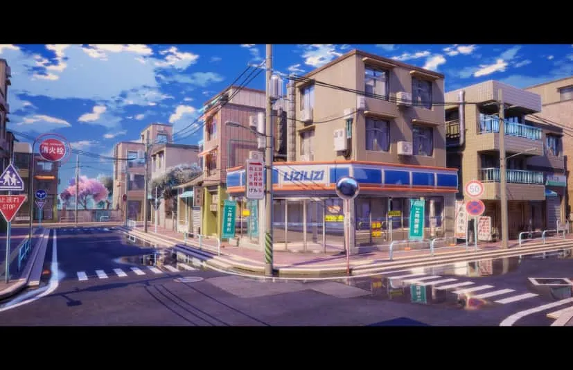 风格化卡通小镇街道场景-Cartoon Street
