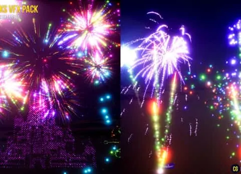 30+自定义烟花视觉特效包 - Fireworks VFX Pack