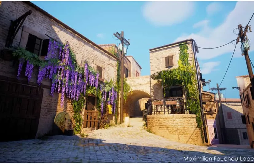 欧洲村庄小镇小巷场景 - European Village - French Village - Modern Village