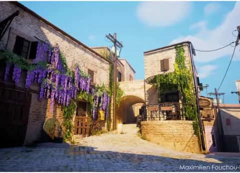 欧洲村庄小镇小巷场景 - European Village - French Village - Modern Village
