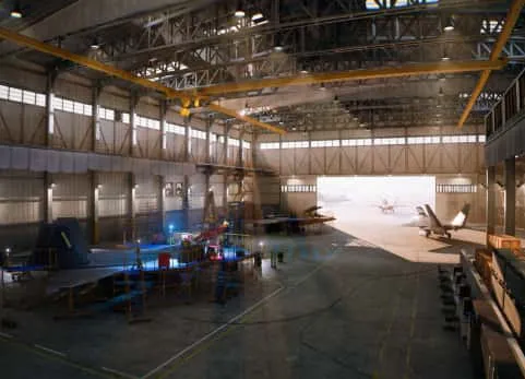飞机修理厂-HAWKNEST An Aircraft Factory Hangar